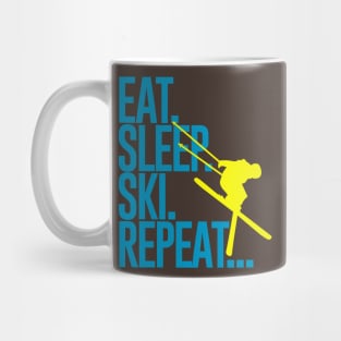 eat sleep ski repeat... Mug